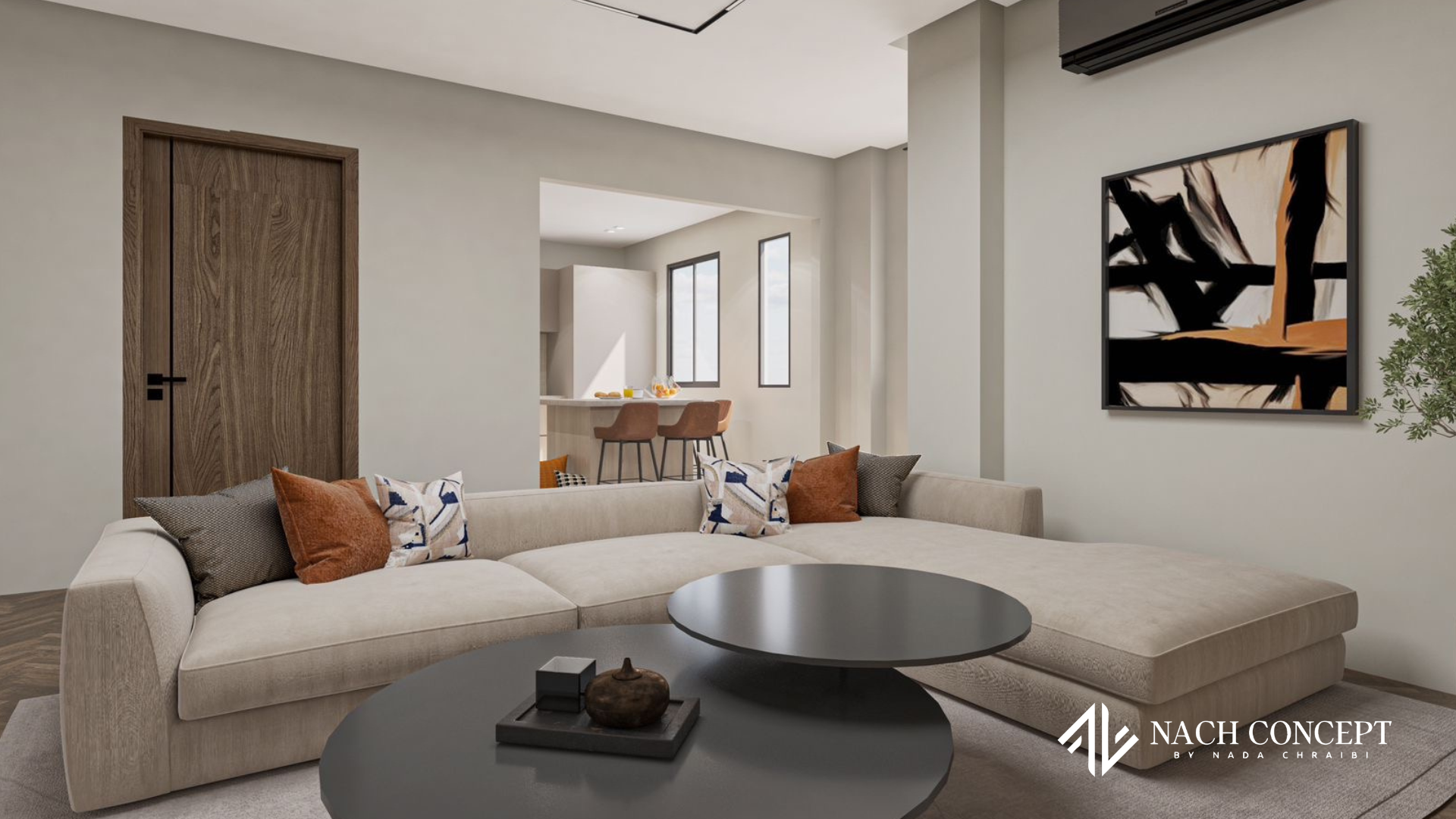 Full apartment open-plan view